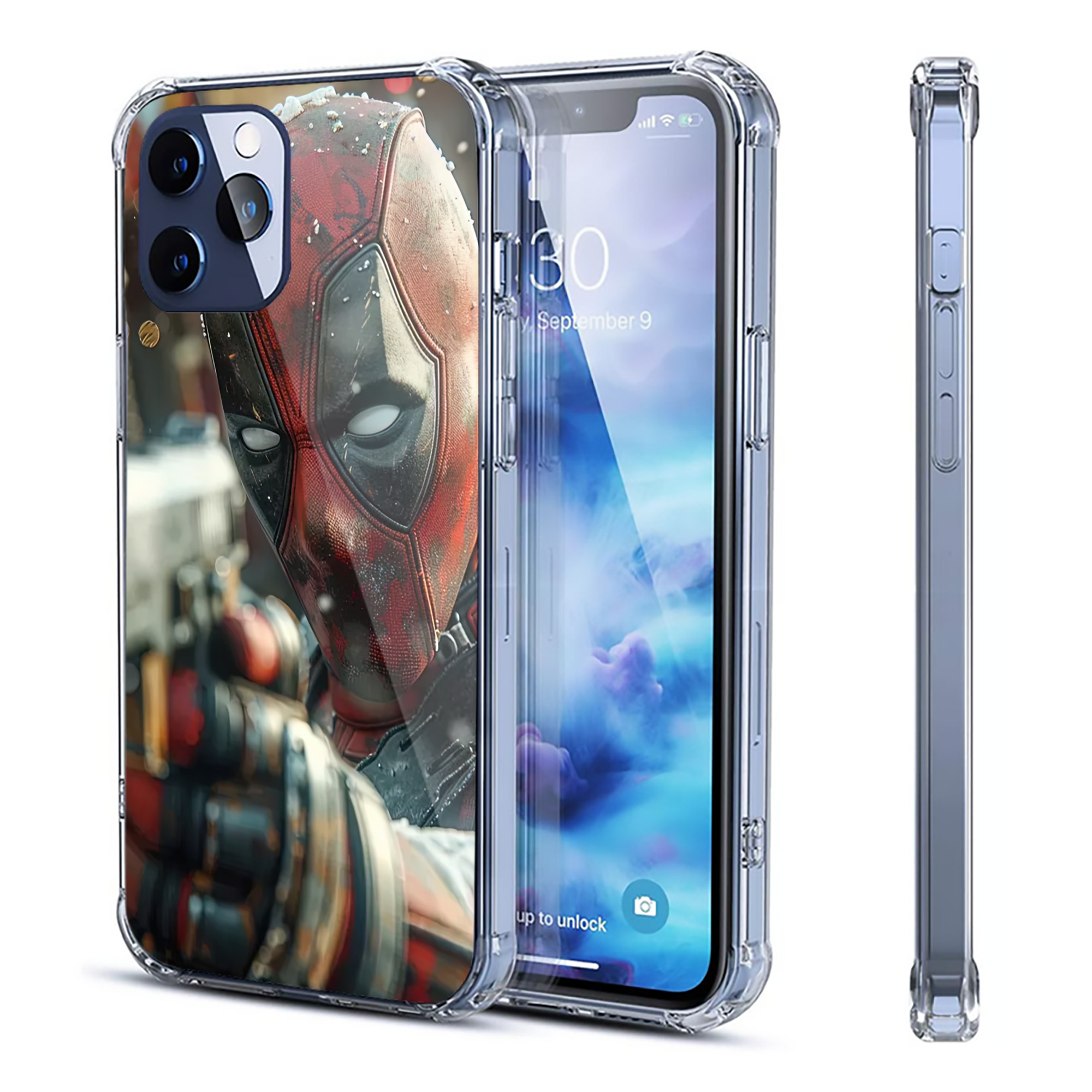 （画像用） Deadpool デッドプール 【iPhone 12シリーズ対応】透明スマホケース（クリアソフトケース）